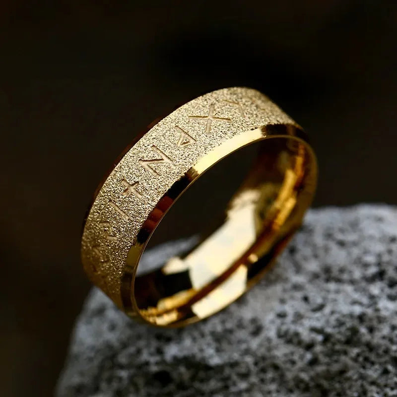 Vintage Odin Norse Viking Rune Rings For Men Fashion Stainless Steel Celtic Knot Rings Retro Couple Amulet Jewelry