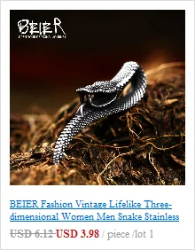 BEIER Stainless steel Thor Hammer Viking Amulet Viking Raven Ring Scandinavian Jewelry man Ring BR8-296