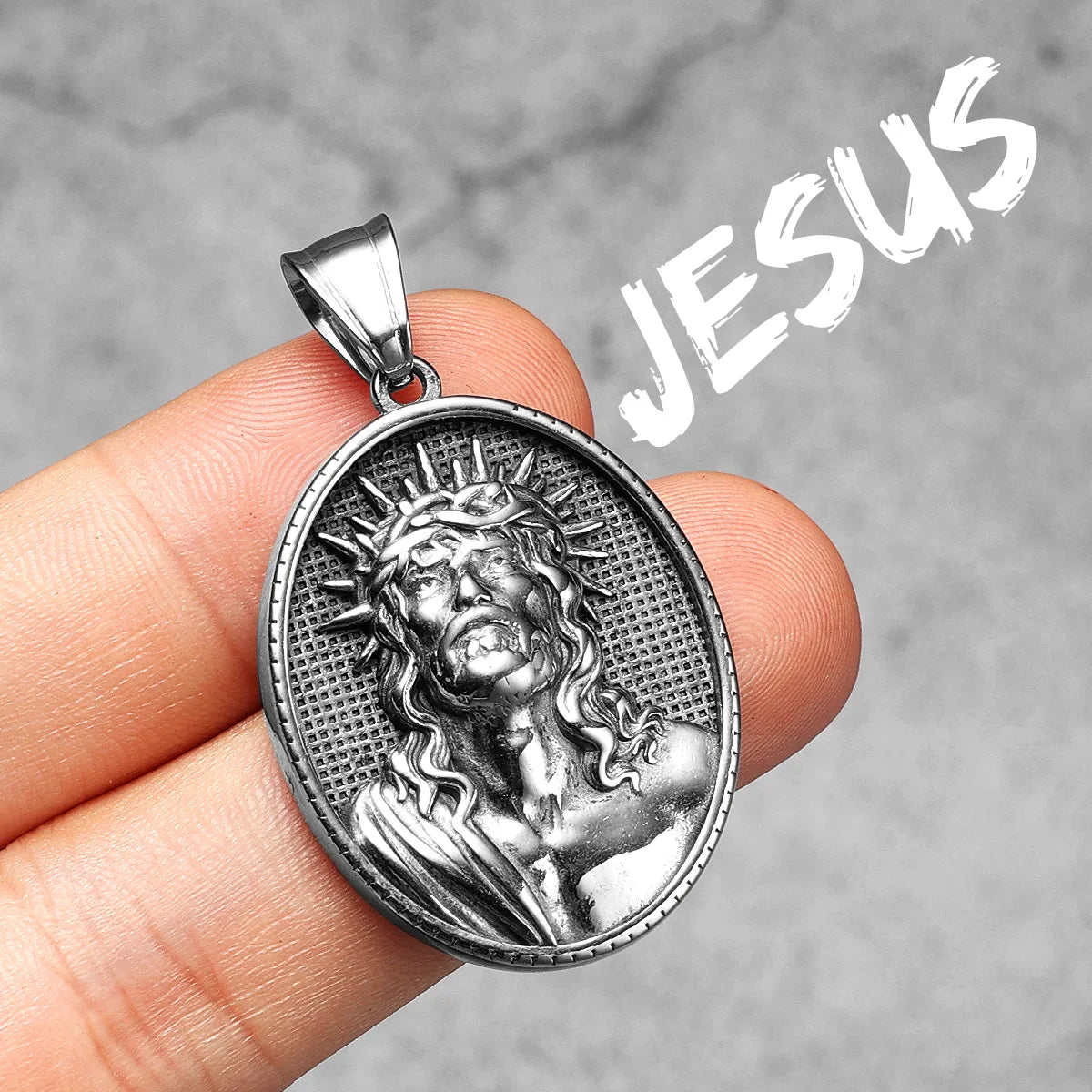 Cross Christian Jesus Powerful Amulet Stainless steel Men Necklaces Pendant Chain For Women Jewelry Accessories Gifts Wholesale