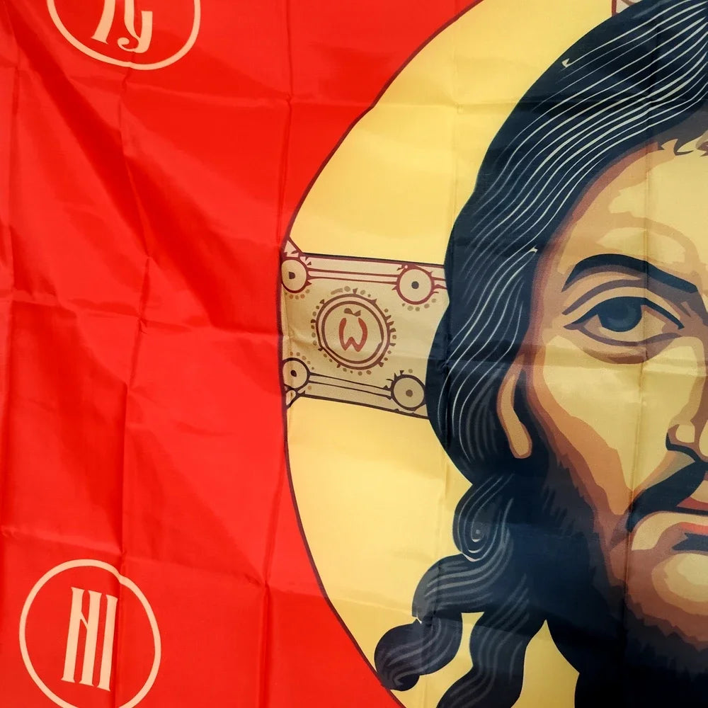 Jesus Flag Christ Religion Faith Face Flag Banner Outdoor Indoor Decor 90x150cm Polyester