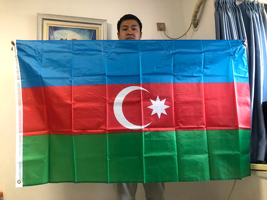 SKY FLAG Azerbaijan Flag Banner 90X150cm AZ AZE Azerbaijan flag for meet Parade party Hanging National Flag Home Decoration Flag