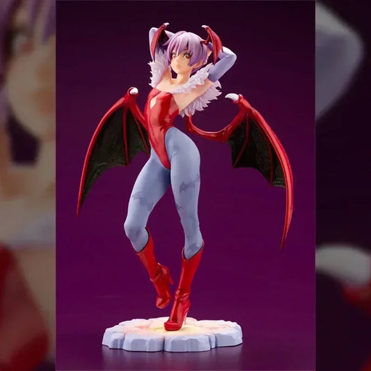 23cm Morrigan Aensland Anime Figure Lilith Darkstalkers Action Figurine Pvc Statue Felicia Figure Girl Model Collection Toy 22cm Lilith with box