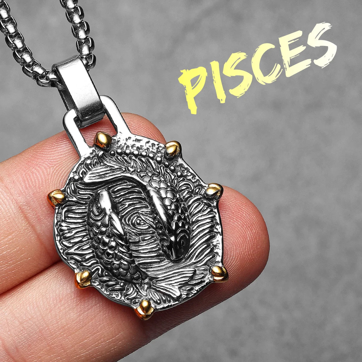 Twelve Constellations Stainless Steel Man Necklaces Pendant Chain Couple Gifts Women Fashion Jewelry Gifts Wholesale Dropshiping