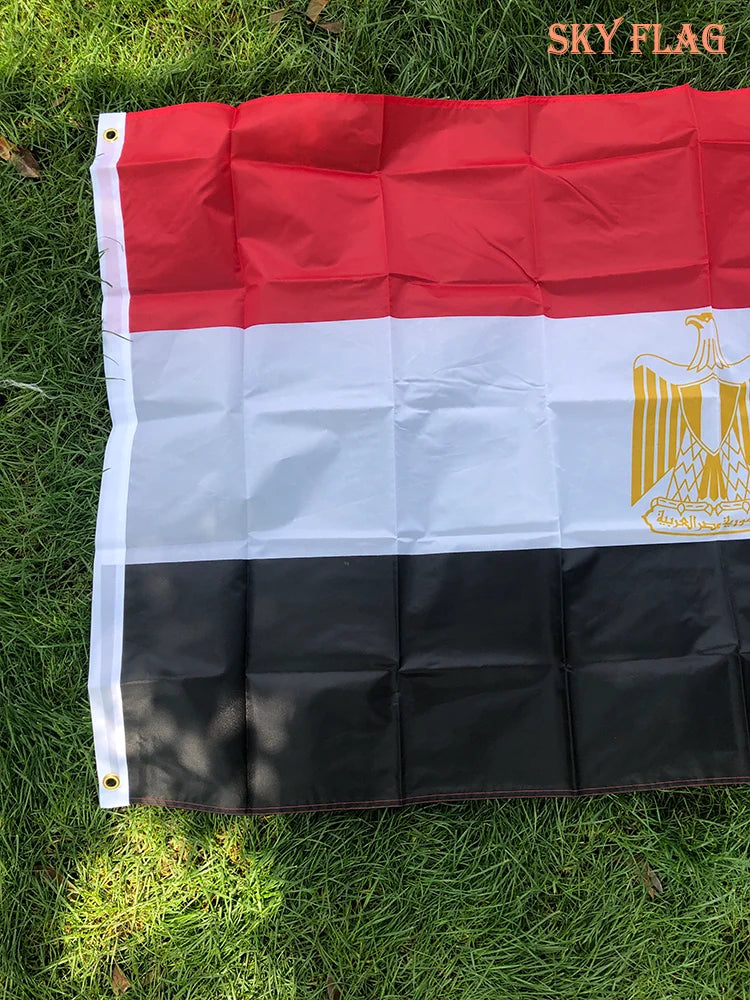 Egypt Flag 90x150cm Egypt flag High Quality Double Sided Printed Polyester Egypt Flag for decor
