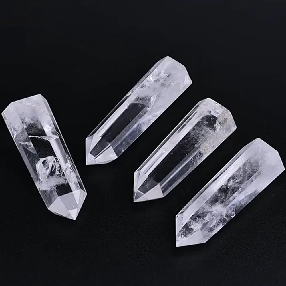 Natural Stone Single Point Wand Stone Mineral Crystal Stones Crafts Home Decoration Hexagonal Prism Christmas Gifts