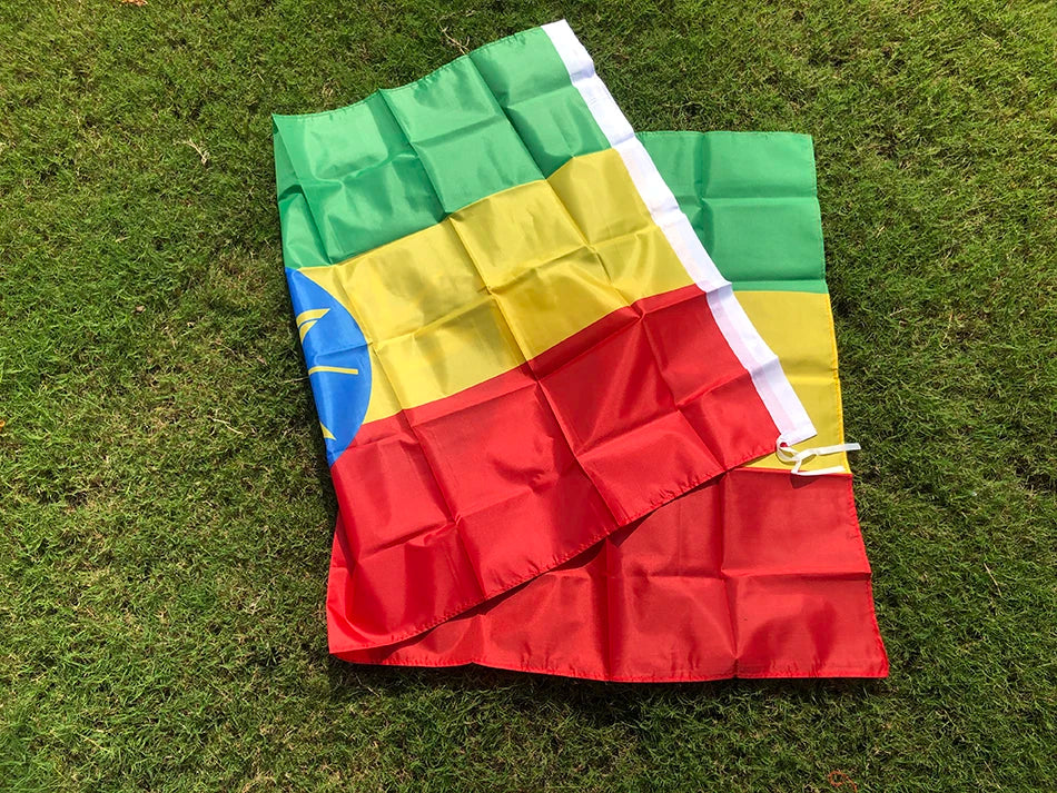 SKY FLAG Ethiopia flag 90X150cm 3x5fts Ethiopia Flag Ethiopian National Flags Polyester hanging banner indoor outdoor home decor