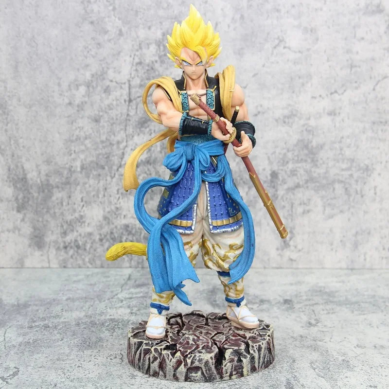 Dragon Ball Anime Figure 38cm Gk Samurai Son Goku Gohan Vegeta Figurine Super Saiyan Pvc Model Statue Doll Toy for Surprise Gift Gogeta CHINA with box