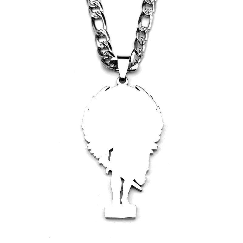 Archangel Saint Michael Stainless Steel Cross Necklace for Women Men Gold Color Benedict Pendant Necklaces Amulet Jewelry