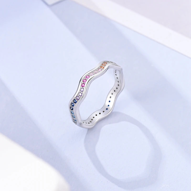 925 Sterling Silver Infinite Love Ring Original Luxury Design Zircon Finger Rings For Women High Quality Wedding Jewelry Gift