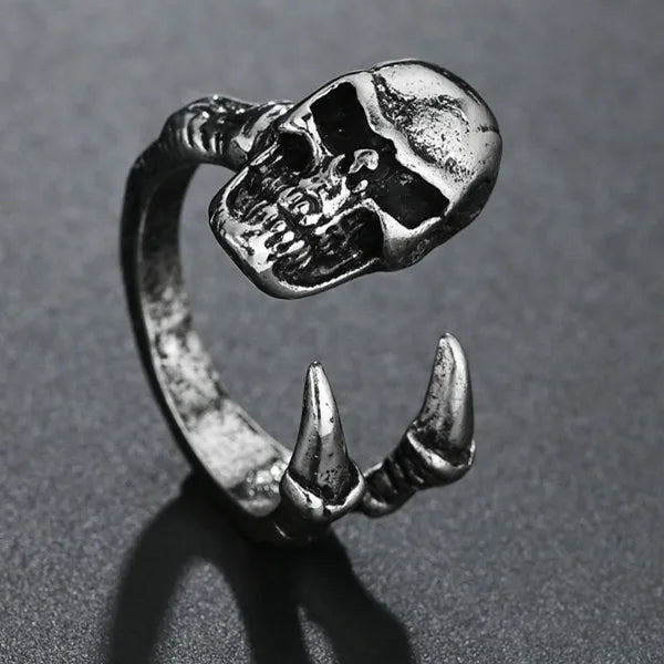 New Design Skull Crow Skull Ring Woodpecker Bird Men's Ring Punk Stylish Jewelry