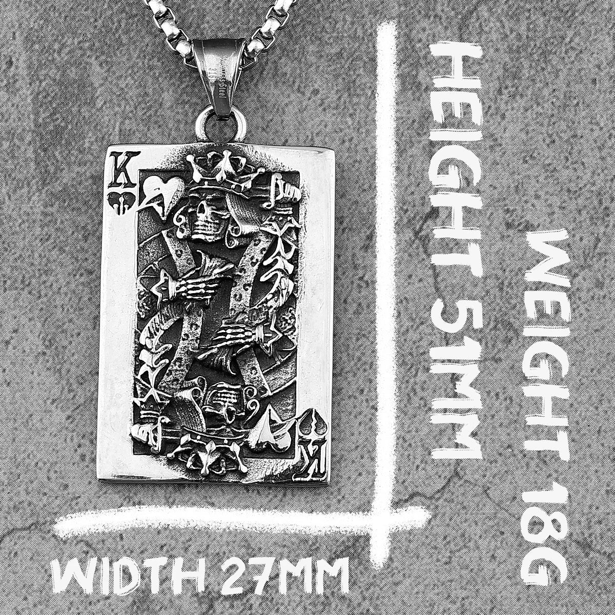 Charlemagne Poker Carving Stainless Steel Men Necklace Pendant Chain Punk For Women Fashion Jewelry Gifts Wholesale Dropshiping
