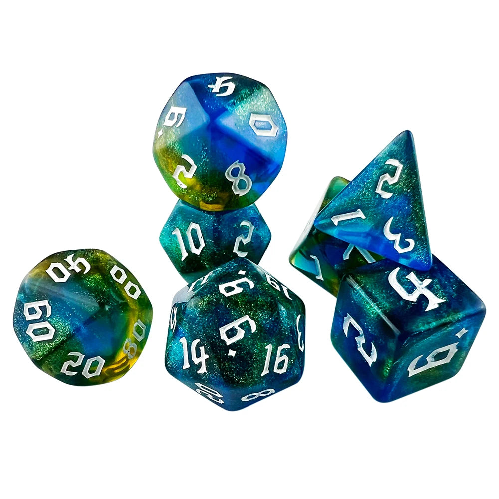 dnd dice 7pc/set Navy Blue