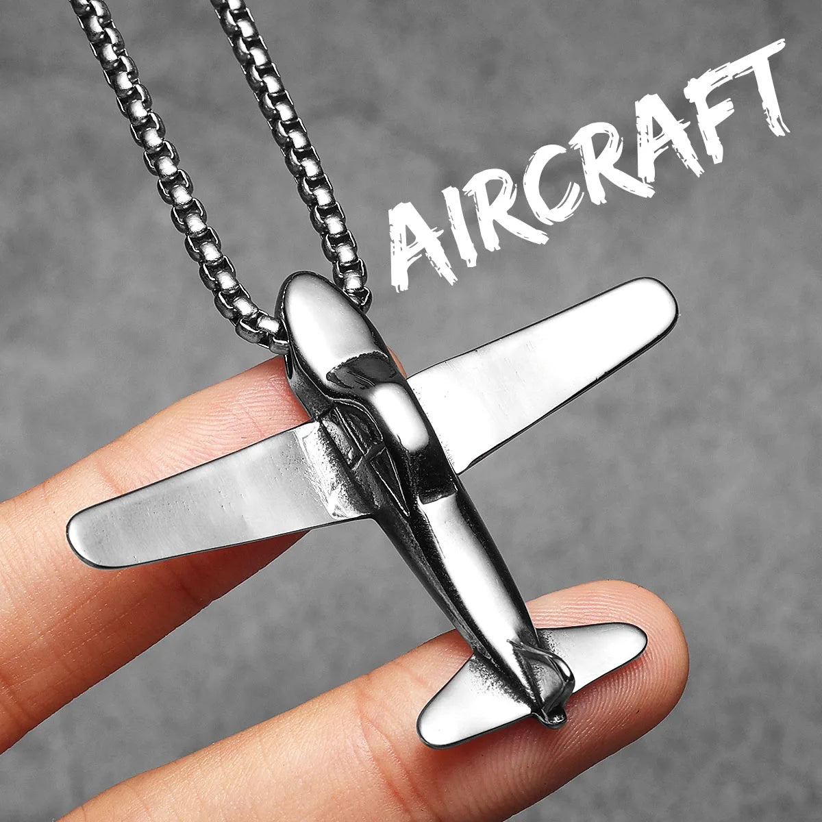 Aircraft Airplane Model Stainless Steel Men Necklaces Pendant Chain Punk for Women Fashion Jewelry Gifts Wholesale Dropshiping