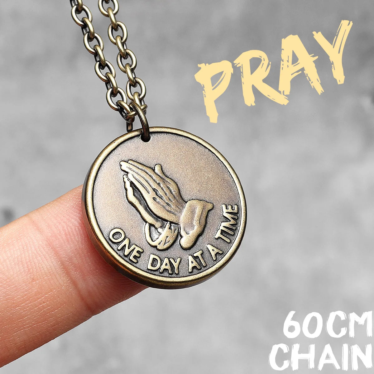 Paryer Hands Stainless Steel Men Necklaces Pendant Chain Cross Amulet Vintage New In For Women Fashion Jewelry Gifts Wholesale