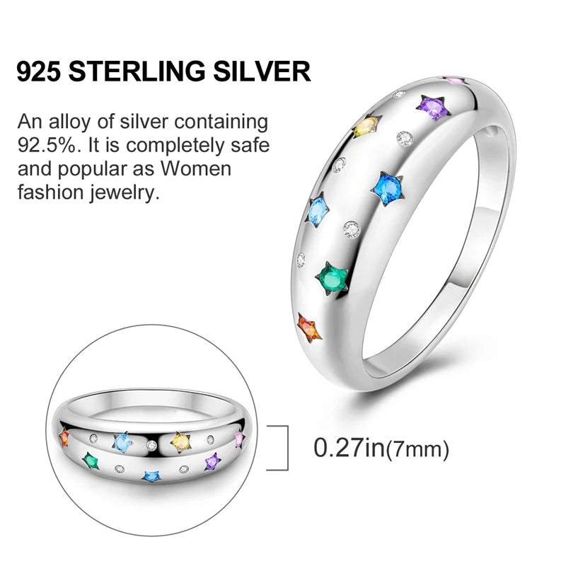 925 Sterling Silver Infinite Love Ring Original Luxury Design Zircon Finger Rings For Women High Quality Wedding Jewelry Gift