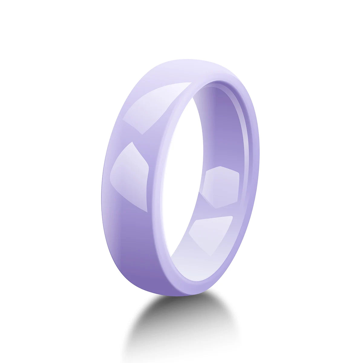 PINANNIE 6mm Wide Ceramic Ring for Men & Women, Wedding Band, Polished Jewelry Anniversary Gift for Him Her