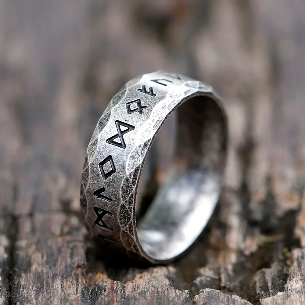 2022 NEW Men's 316L stainless-steel rings retro Odin Viking rune for teen RING Amulet fashion Jewelry Gift free shipping