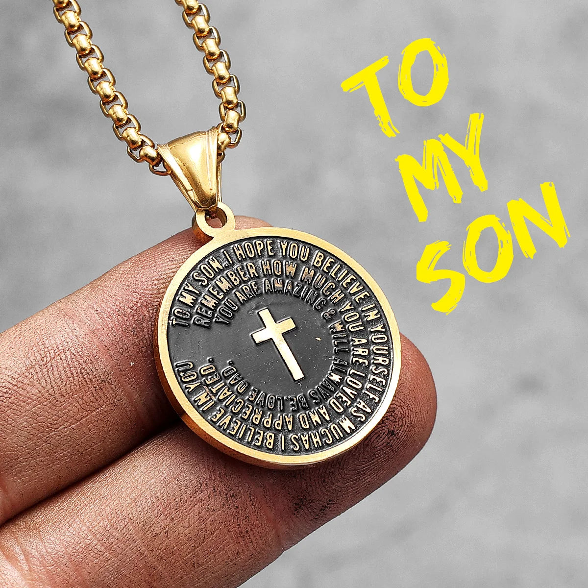 Paryer Hands Stainless Steel Men Necklaces Pendant Chain Cross Amulet Vintage New In For Women Fashion Jewelry Gifts Wholesale