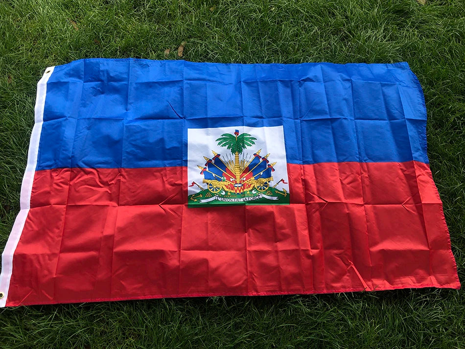 Haiti Flag 90x150cm hanging Polyester blue red 2 Sides Printed National Flag Haiti Sports banner