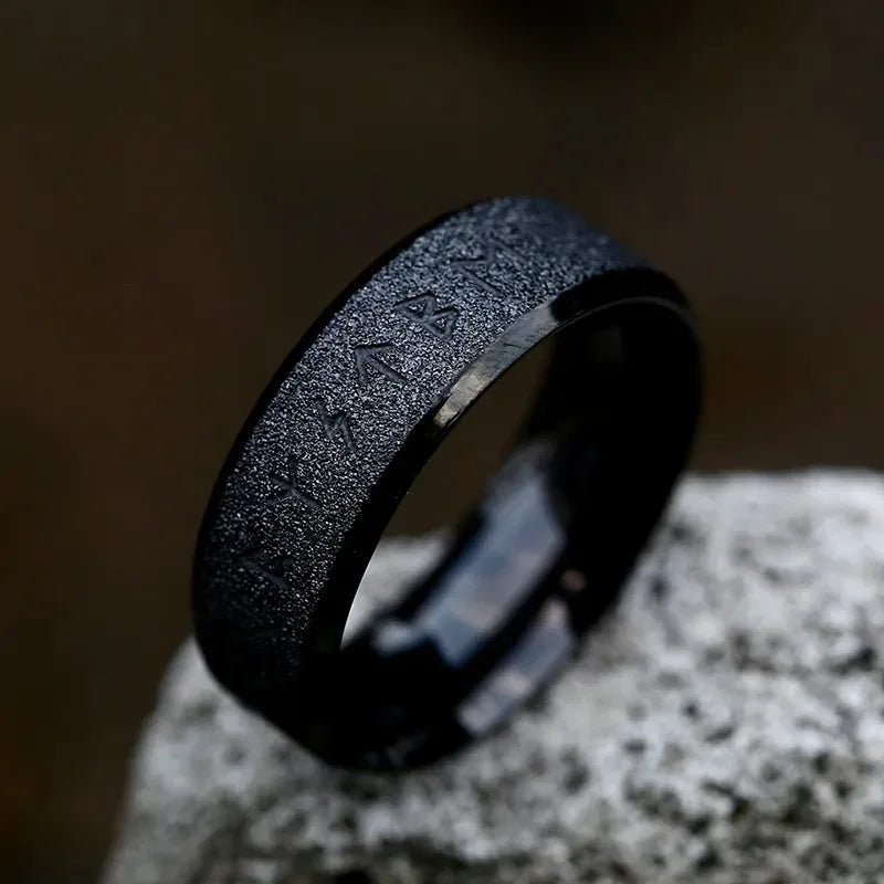 Vintage Odin Norse Viking Rune Rings For Men Fashion Stainless Steel Celtic Knot Rings Retro Couple Amulet Jewelry