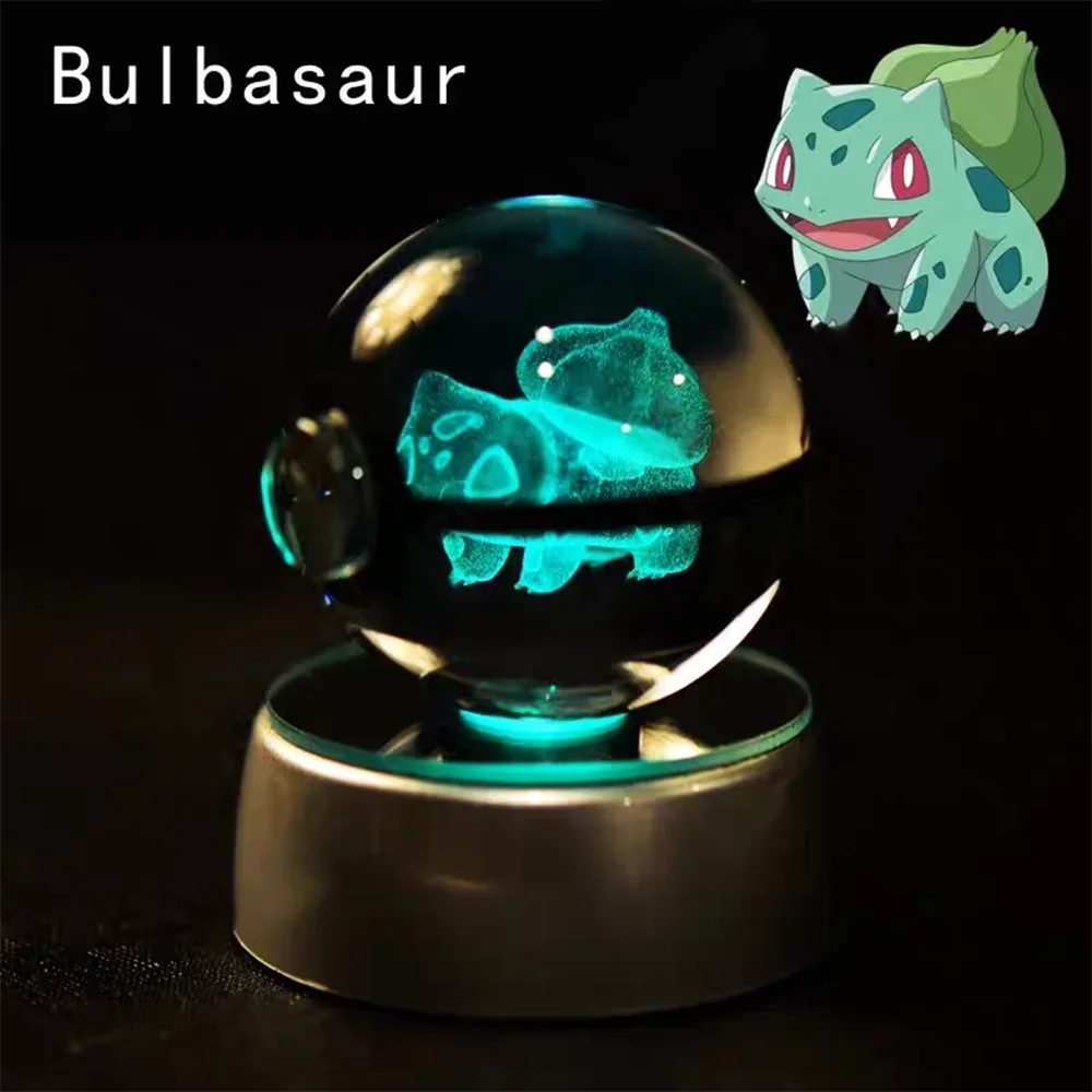 3D Pokemon Crystal Ball LED Night Light