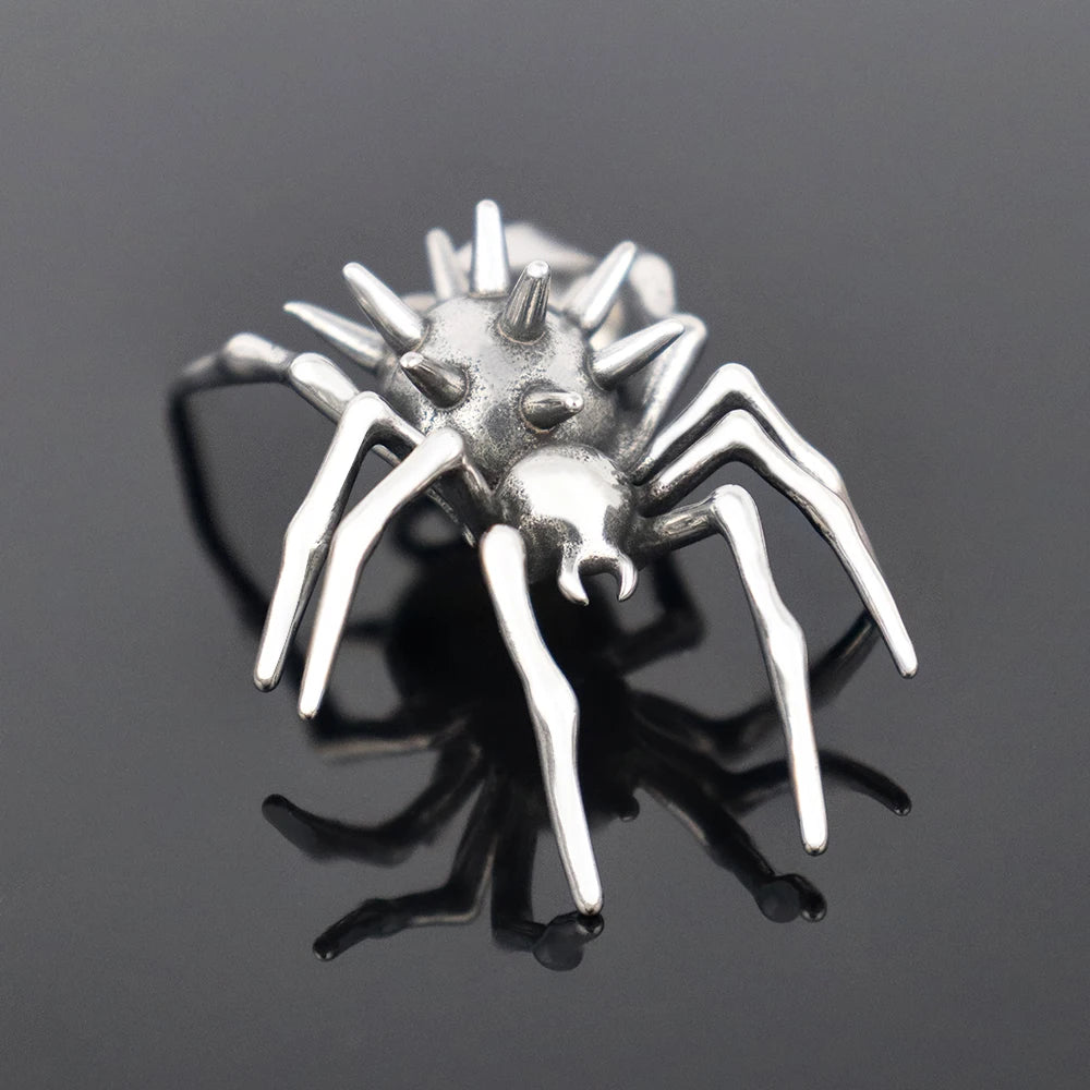 Popular Charm Stainless Steel Spider Pendant Chain for Men Women Gothic Singular Animal Necklaces Halloween Party Gifts Jewelry