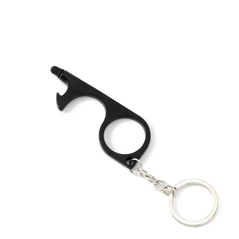 Multifunctional Hand Tool Edc metal Keychain Door Opener No Touch Hygiene Hand Antimicrobial Key 9