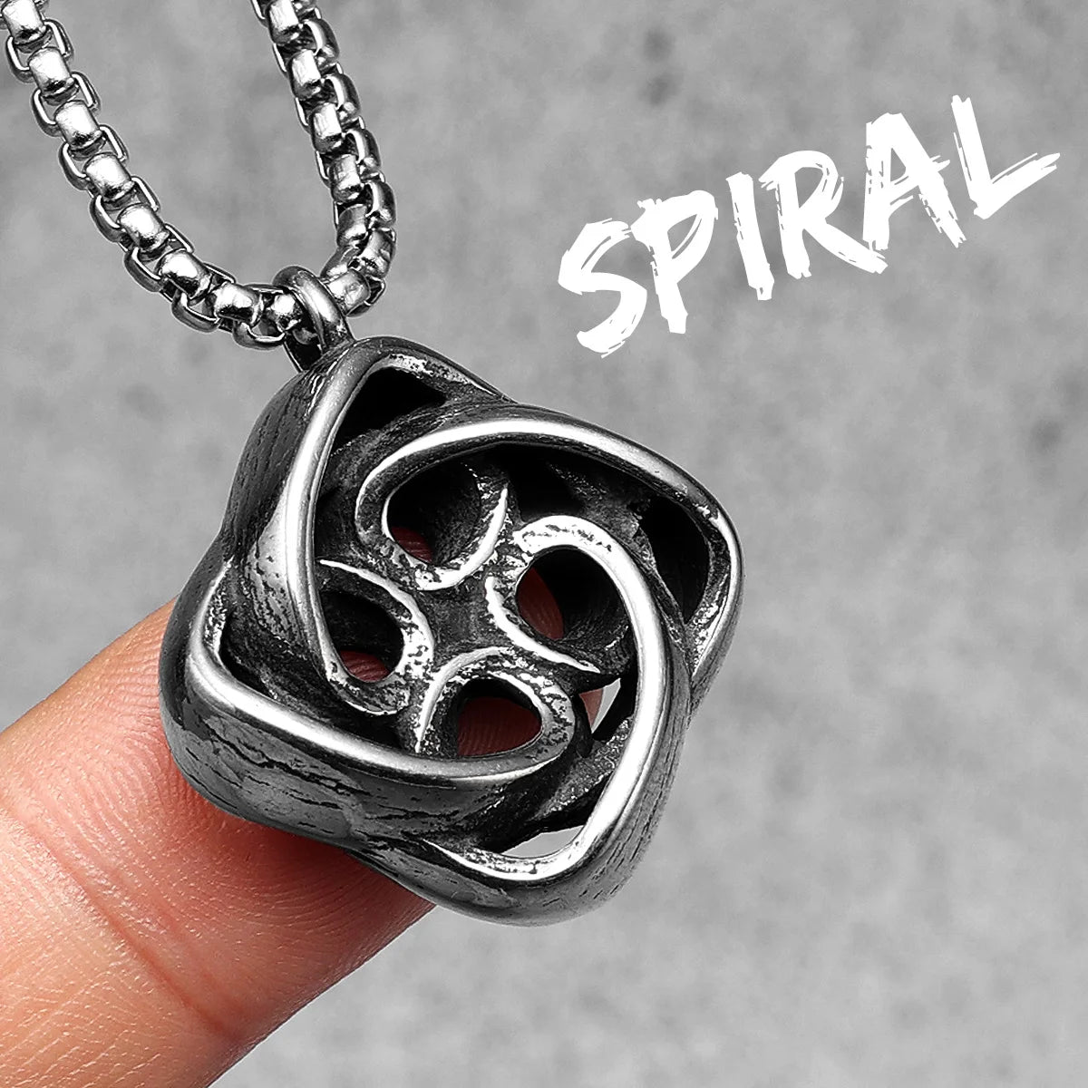 Celtic Knot Spiral Stainless Steel Men Necklaces Pendant Chain Punk Unique for Women Fashion Jewelry Gifts Wholesale Dropshiping