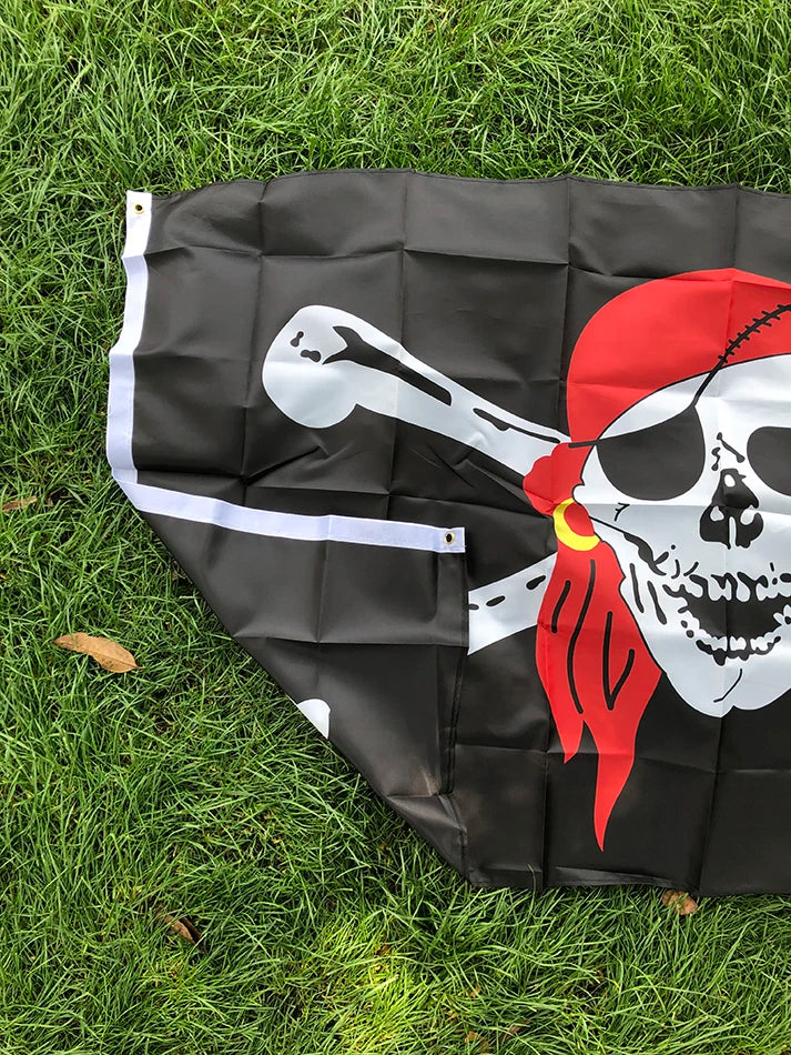 SKY FLAG 90x150cm Huge Skull and Cross Crossbones Jolly Roger Pirate Flags Holloween KTV polyester hanging banner for Decoration