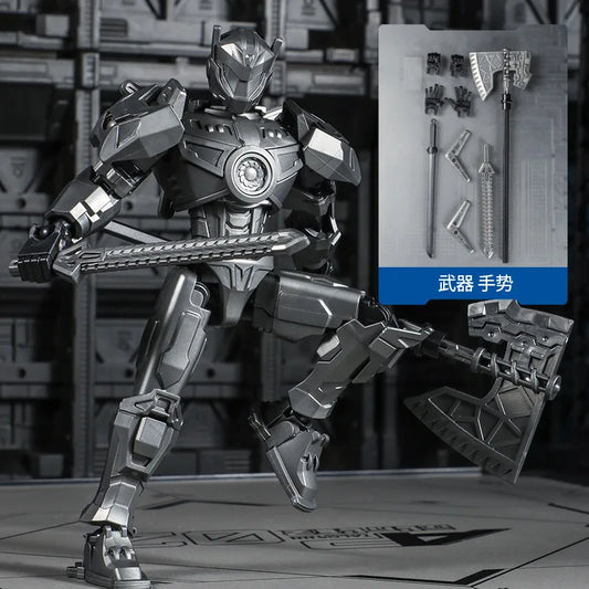 DIY Creative Ancient Roman Style Multi Joint Mobile building Justice Shield Mech Toy Assembly Model Handmade for children gifts