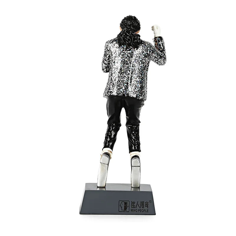 Soul Singer Dancer Michael Jackson Figurine Action Figure 20cm Simulation Portrait Tiptoe Dance Resin Ornament Model Toys Gifts