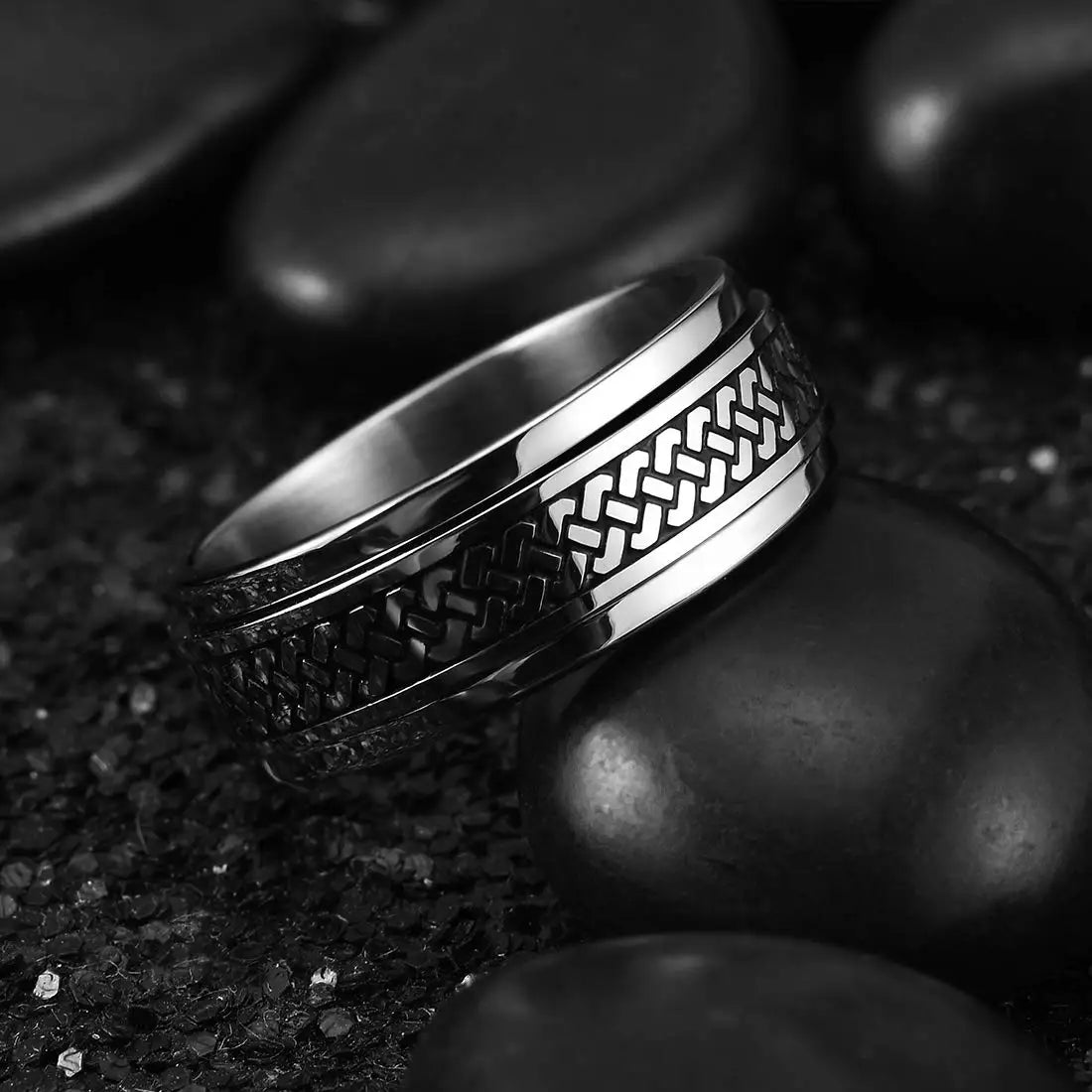 Fashion Men Stainless SteelRings Viking Infinity Intertwined Celtic Knot Rings for Men Wedding Jewelry