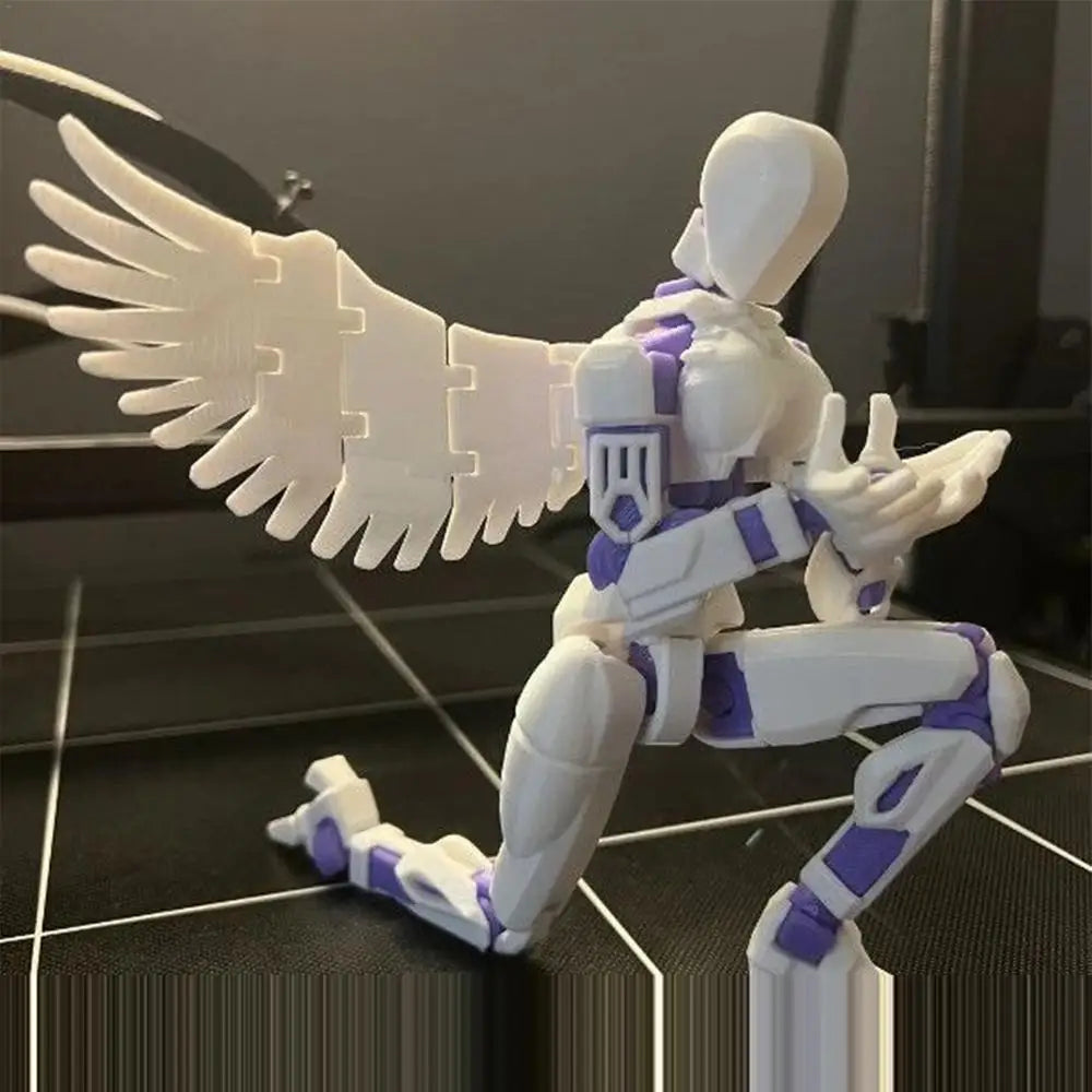 Parent-children Game Educational Toy Multiple Joints 3D Movable Figurine Robot Toy Standing Freely Pose Robot Desktop Decor