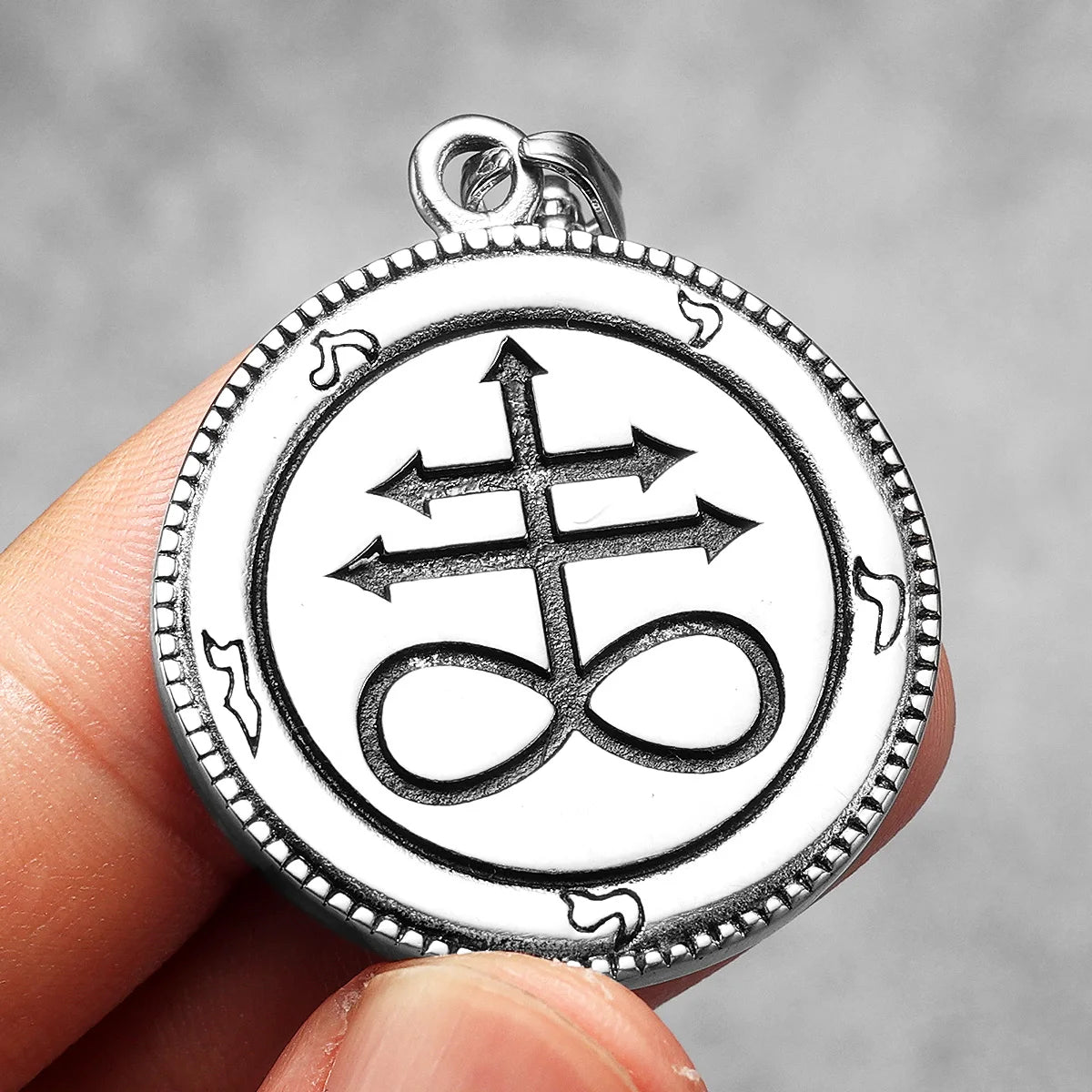 Fallen Angel Devil Satan Stainless Steel Men Necklaces Pendant Chain Powerful Amulet Vintage For Women Jewelry Gifts Wholesale