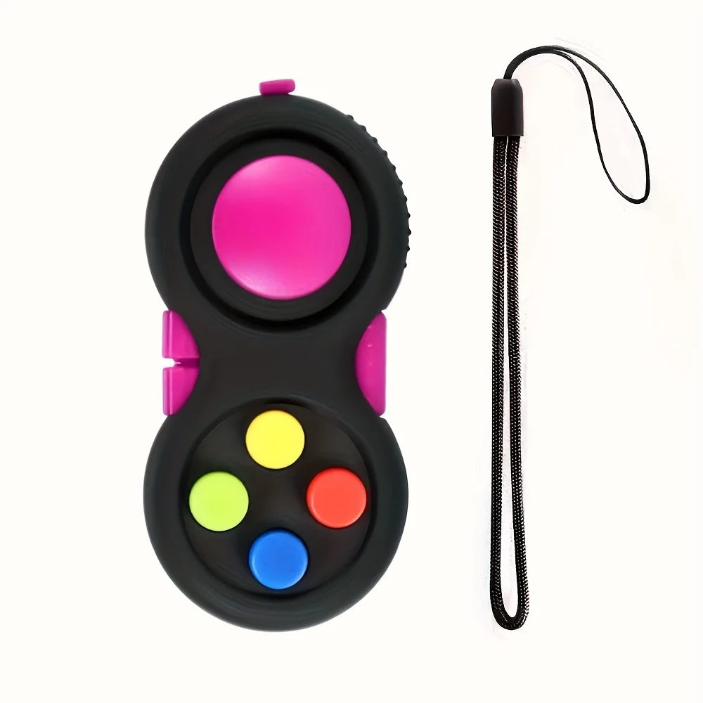 Fidget Pad with 8 Fidget Functions, Fidget Controller Pink