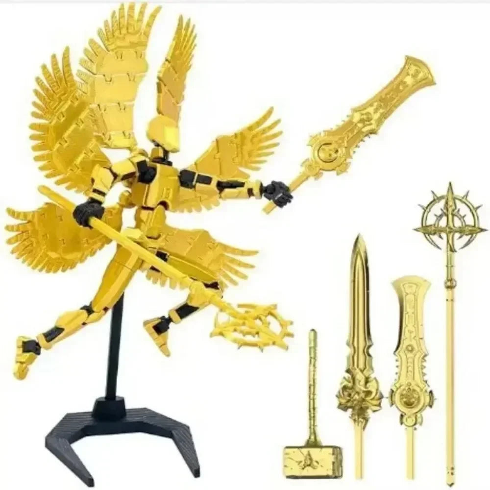 Figura de acción sin ensamblar, figura de acción de robot titán con espada gigante, muñeco de bricolaje, adorno, figuras articuladas en 3D para niños