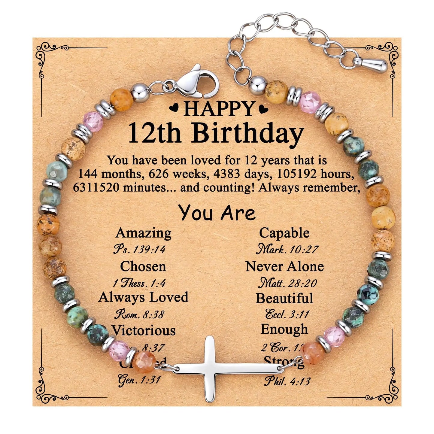 Cross Bracelet for Women, Steel Birthday Christian Confirmation Baptism Easter Unique Gift for Girls Friends Daughter Mom Sister