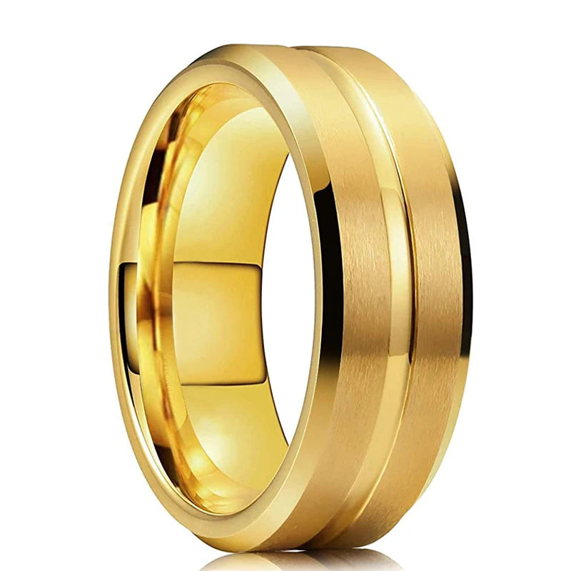 Fashion 8mm Silver Color Titanium Steel Rings For Men Women Matte Brushed Men Stainless Steel Rings Wedding Band Jewelry Gifts
