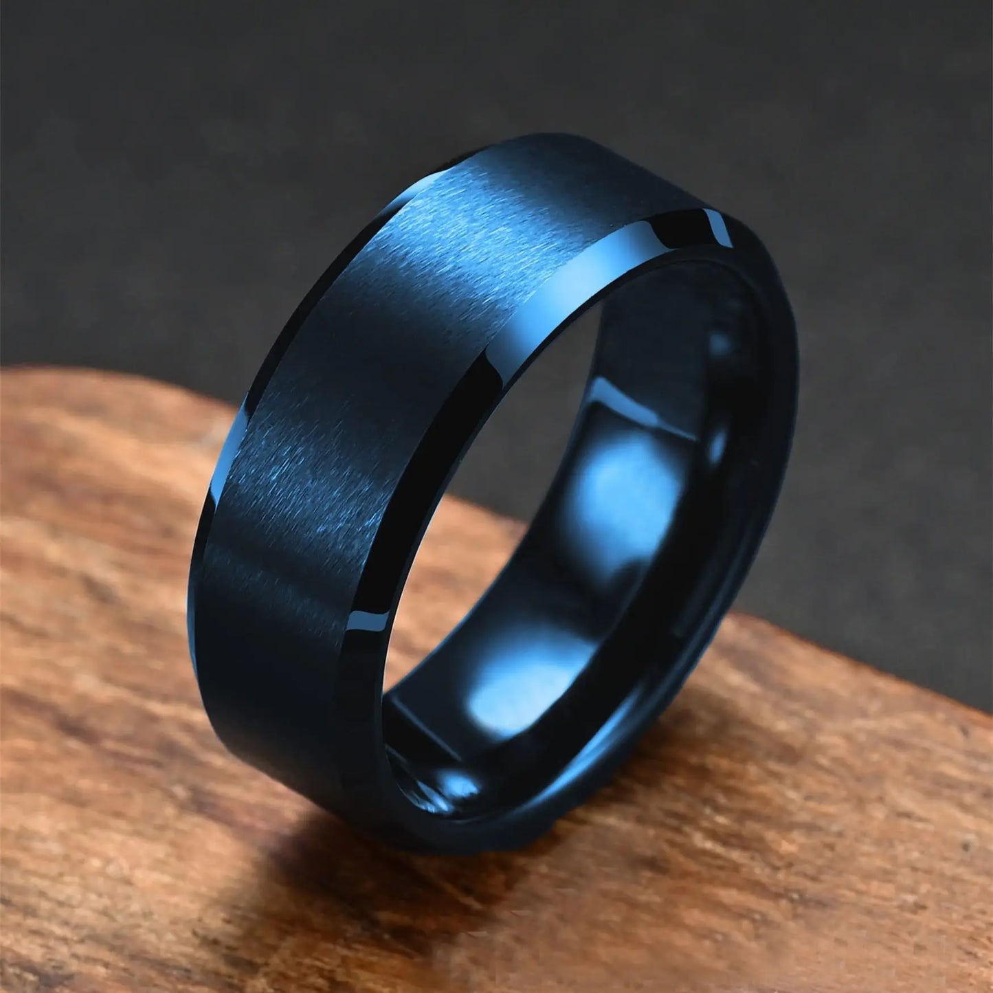 Fashion 8mm Silver Color Titanium Steel Rings For Men Women Matte Brushed Men Stainless Steel Rings Wedding Band Jewelry Gifts
