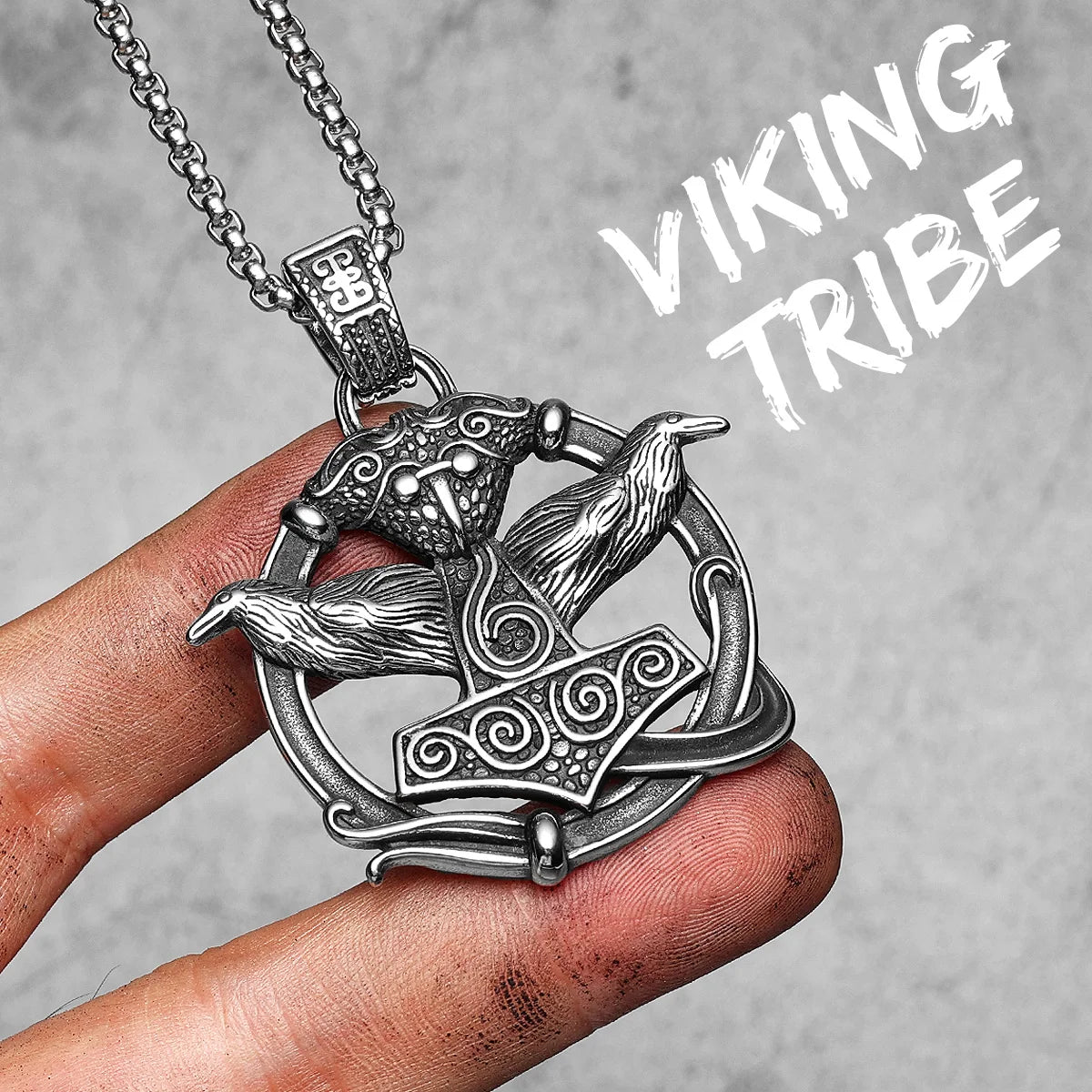 Collar con colgante de acero inoxidable con diseño de armas vikingas para hombre, estilo nórdico, estilo retro rock, punk, rap, para amigos, regalo de joyería masculina.