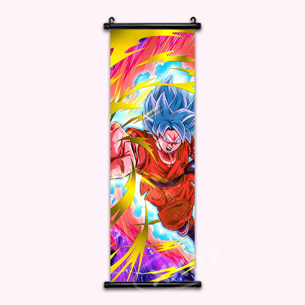 Anime Poster Dragon Ball Z Room Decor Goku Decorative Hanging Painting Vegeta Wall Art Gift Frieza Cartoon Scrolls Picture Goten qlz19-12 CHINA