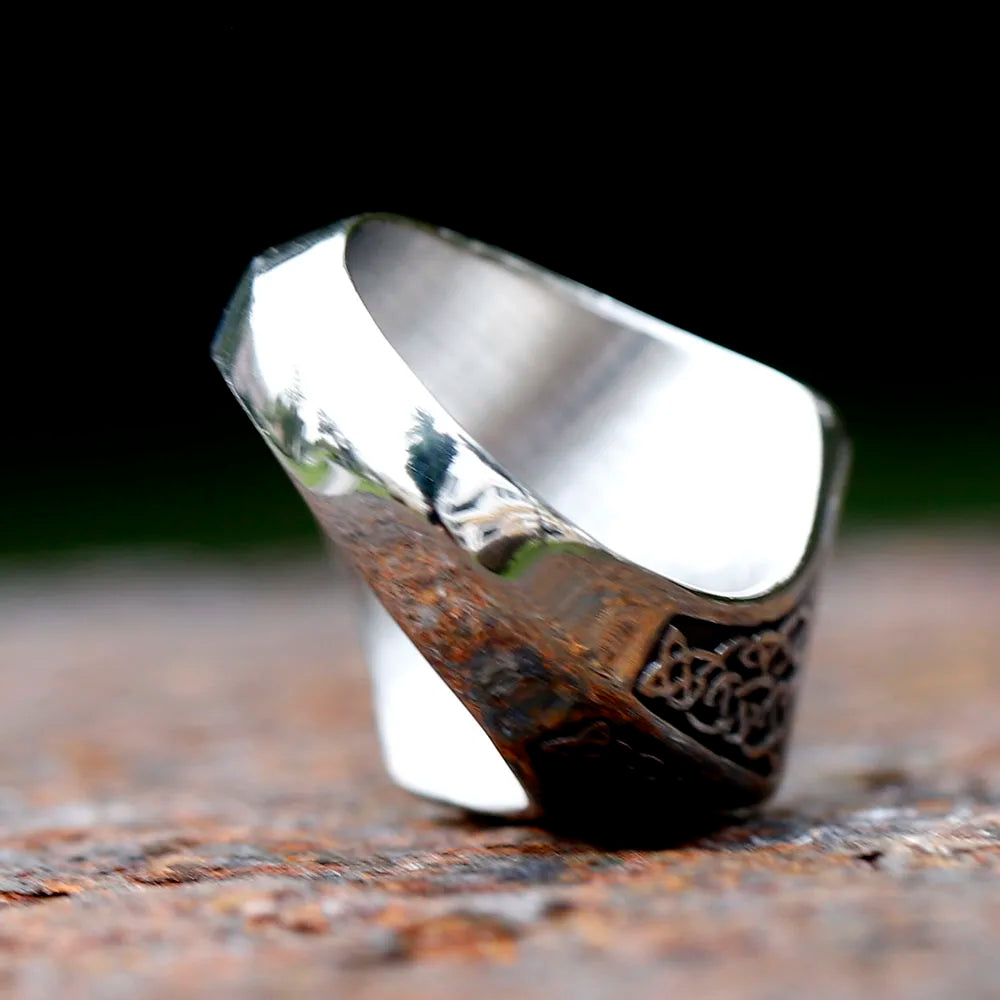 New Vintage 316L Stainless Steel Viking Valknut Amulet Ring Punk Women Men Unisex Jewelry For Party Gift