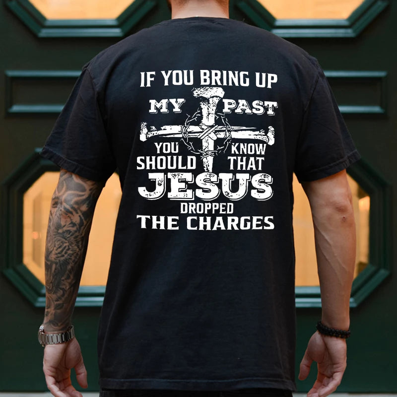 Men Tee Shirt Jesus Christ Back Printing T-Shirt Fashion Graphic Tops Gift for Christian Jesus Streetwear Oversized Y2k Clothing 240424-0-3