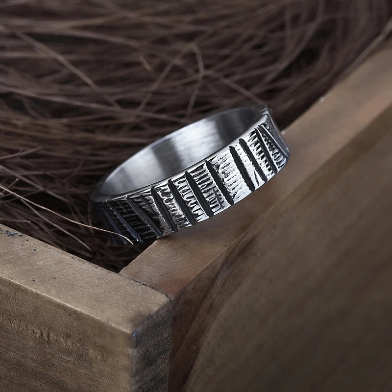 Onlysda Viking Gothic Stainless Steel Geometry Ring Men Wedding Rings Womens Band  Jewelry Gift
