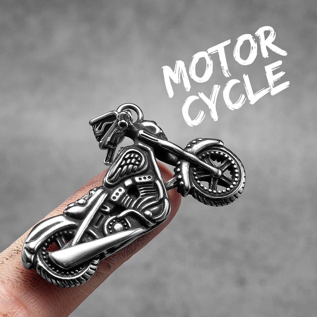 Vintage Punk Skull Motorcycle Biker Men Necklaces Stainless Steel Pendant Chain Women Jewelry Accessories Gifts Wholesale