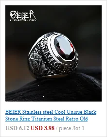 BEIER Stainless steel Thor Hammer Viking Amulet Viking Raven Ring Scandinavian Jewelry man Ring BR8-296