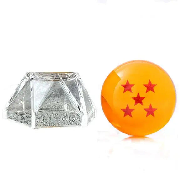 4.3 5.7 Cm Dragon Ball Z Crystal Ball Anime Figure 1 2 3 4 5 6 7 Star Dragon Balls with Stand Collectible Desktop Decoration Toy 5 star With stand 4.3cm