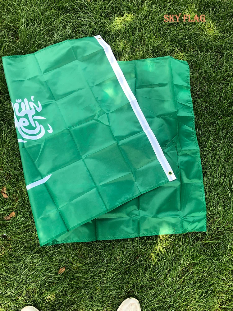 SKY FLAG Saudi Arabia flag 90*150cm  Hanging Polyester Saudi Arabia National flag Banner For Decoration