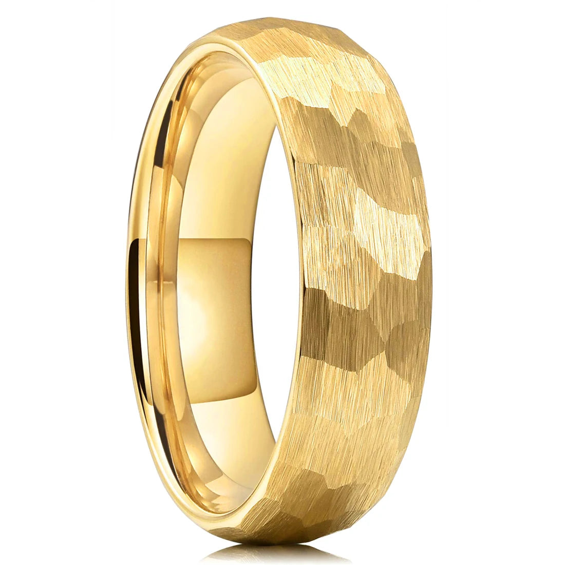 Fashion Hammered Multi-faceted Titanium Rings For Men Women Black Brushed Stainless Steel Couple Ring Wedding Engagement Jewelry