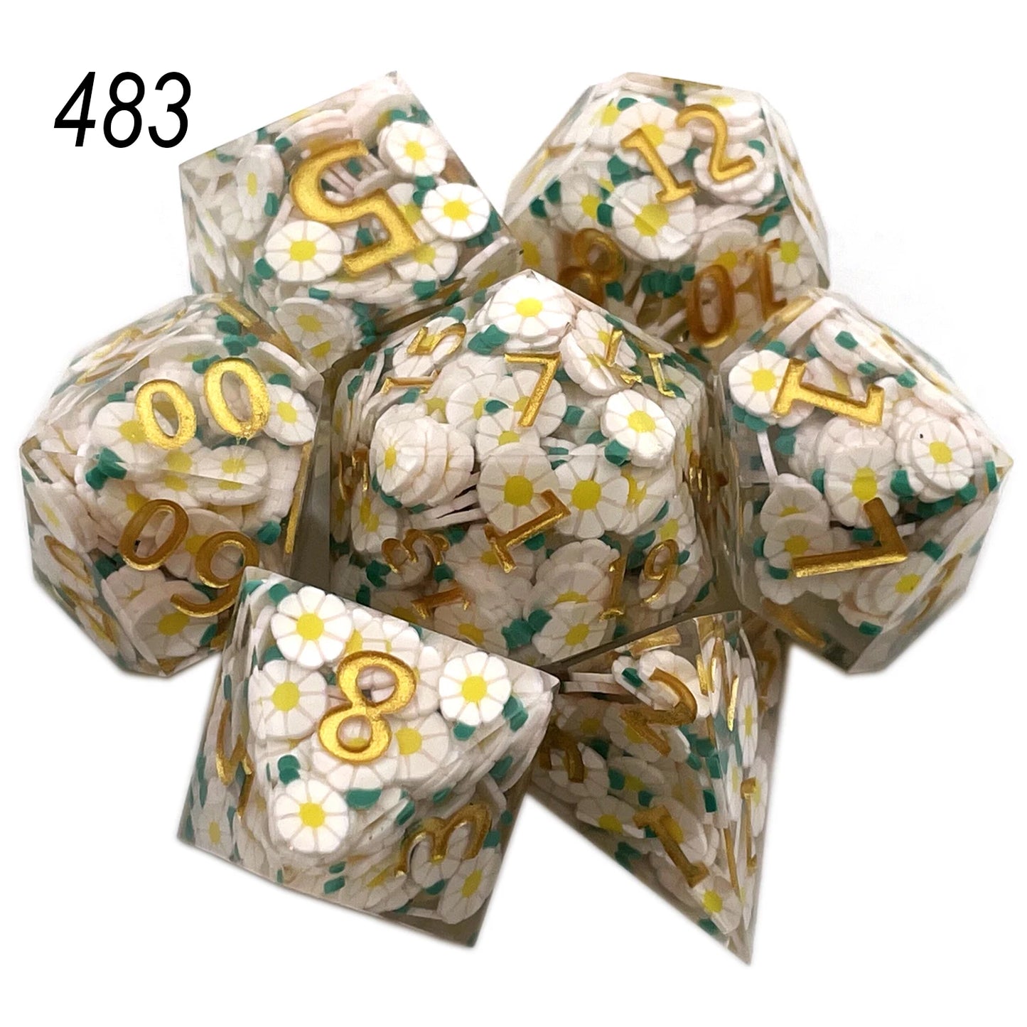 Solid Polyhedral Dice for Role Playing, Resin Dice, Dragon Scale, D, Rpg, Rol, Pathfinder, Board Game, Gifts, 7PCs, 2023 483